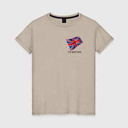 Женская футболка Im British - motto