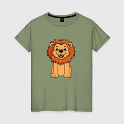 Женская футболка Весёлый лев