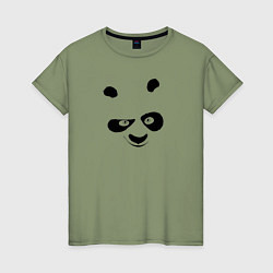 Женская футболка Кунг фу панда силуэт