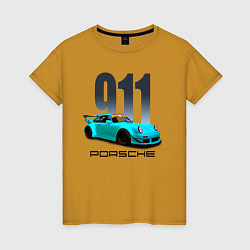 Женская футболка Cпортивный автомобиль Porsche