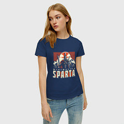 Футболка хлопковая женская Sparta, цвет: тёмно-синий — фото 2