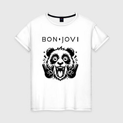 Женская футболка Bon Jovi - rock panda