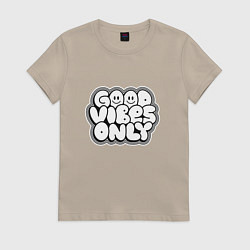Женская футболка Goof vibes black