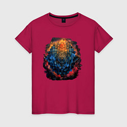 Женская футболка Лотос космос