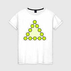 Женская футболка Треугольник из кругов