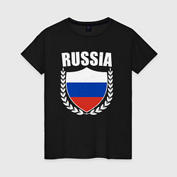 Женская футболка Russian flag