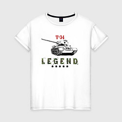 Женская футболка Танк Т-34 - легенда