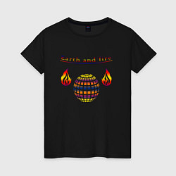 Женская футболка Earth and fire