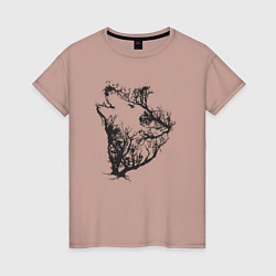 Женская футболка Свободный волк