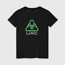 Женская футболка UAC зелёный повреждённый
