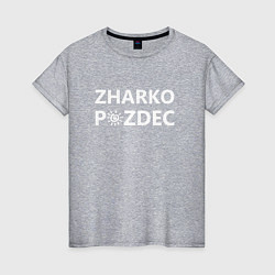 Футболка хлопковая женская Zharko p zdec, цвет: меланж