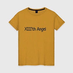 Футболка хлопковая женская XIIIth angel, цвет: горчичный