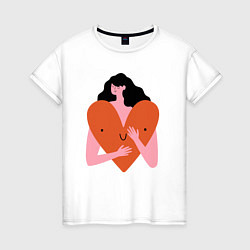 Женская футболка Heart girl