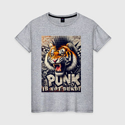 Женская футболка Cool tiger - punks not dead