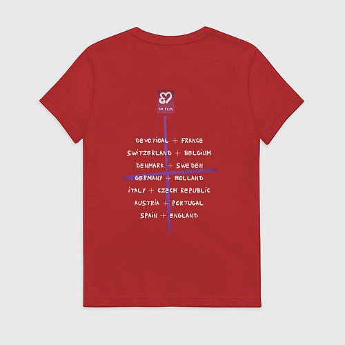 Женская футболка Depeche Mode - Sofad devotional / Красный – фото 2