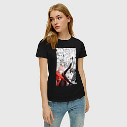 Футболка хлопковая женская Зеро Ту коллаж, цвет: черный — фото 2