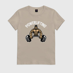 Женская футболка Powerlifting gym