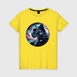 Женская футболка Звёздная пантера - нейросеть