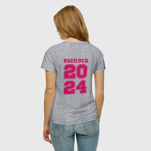 Женская футболка 2024 года выпускник / Меланж – фото 4
