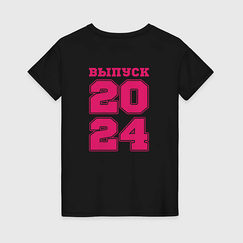 Женская футболка 2024 года выпускник / Черный – фото 2