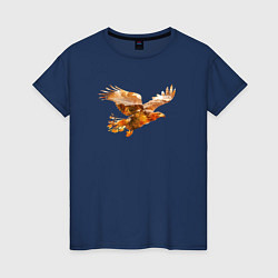 Женская футболка Летящий орел и пейзаж