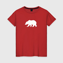 Женская футболка Силуэт таёжного медведя