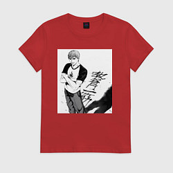 Футболка хлопковая женская Эйкити Онидзука учитель, цвет: красный