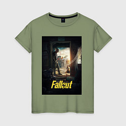 Футболка хлопковая женская Fallout - The Ghoul, цвет: авокадо