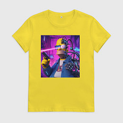 Женская футболка Кибер Гомер Симпсон - нейросеть фантазия