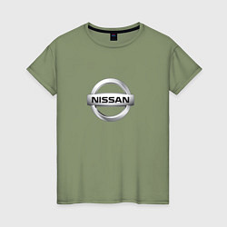 Женская футболка Nissan logo