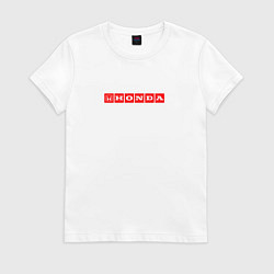 Женская футболка Honda red logo