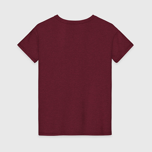 Женская футболка Бутерброд веселый / Меланж-бордовый – фото 2