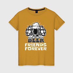 Женская футболка Пивные друзья навсегда