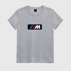 Женская футболка BMW logo sport steel