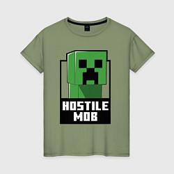 Женская футболка Minecraft hostile mob