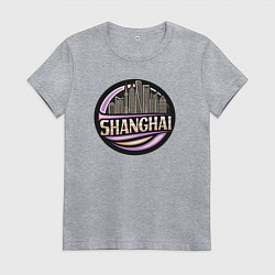 Женская футболка Город Шанхай