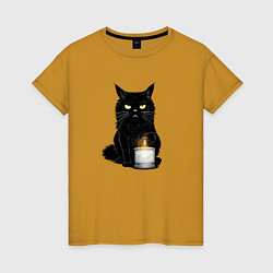 Женская футболка Кот с примусом