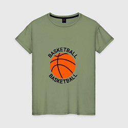 Женская футболка Эмблема баскетбольный мяч basketball