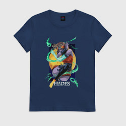 Футболка хлопковая женская Hades Melinoe, цвет: тёмно-синий