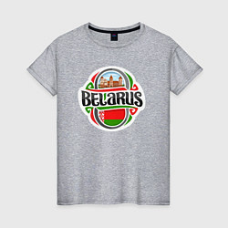Футболка хлопковая женская Belarus, цвет: меланж