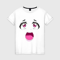 Женская футболка Лицо аниме