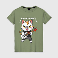 Женская футболка Meowtallica rock