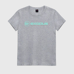 Футболка хлопковая женская Exodus logo, цвет: меланж