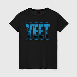 Футболка хлопковая женская Jey Uso yeet wwe, цвет: черный