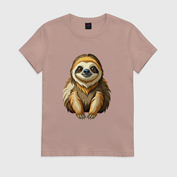 Женская футболка Портрет ленивца