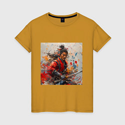 Женская футболка Краски самурая