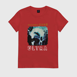 Футболка хлопковая женская Depeche Mode - Ultra mode logo, цвет: красный