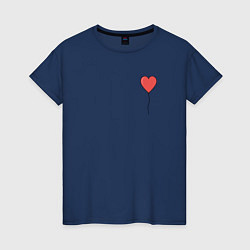 Женская футболка Сердце шарик