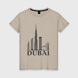 Женская футболка Dubai city style