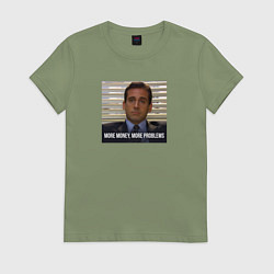 Женская футболка More money, more problems - the office